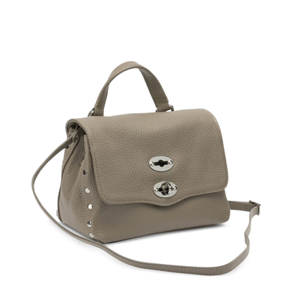 Postina Baby Calfskin Messenger Bag - Grey Creta - Image 3
