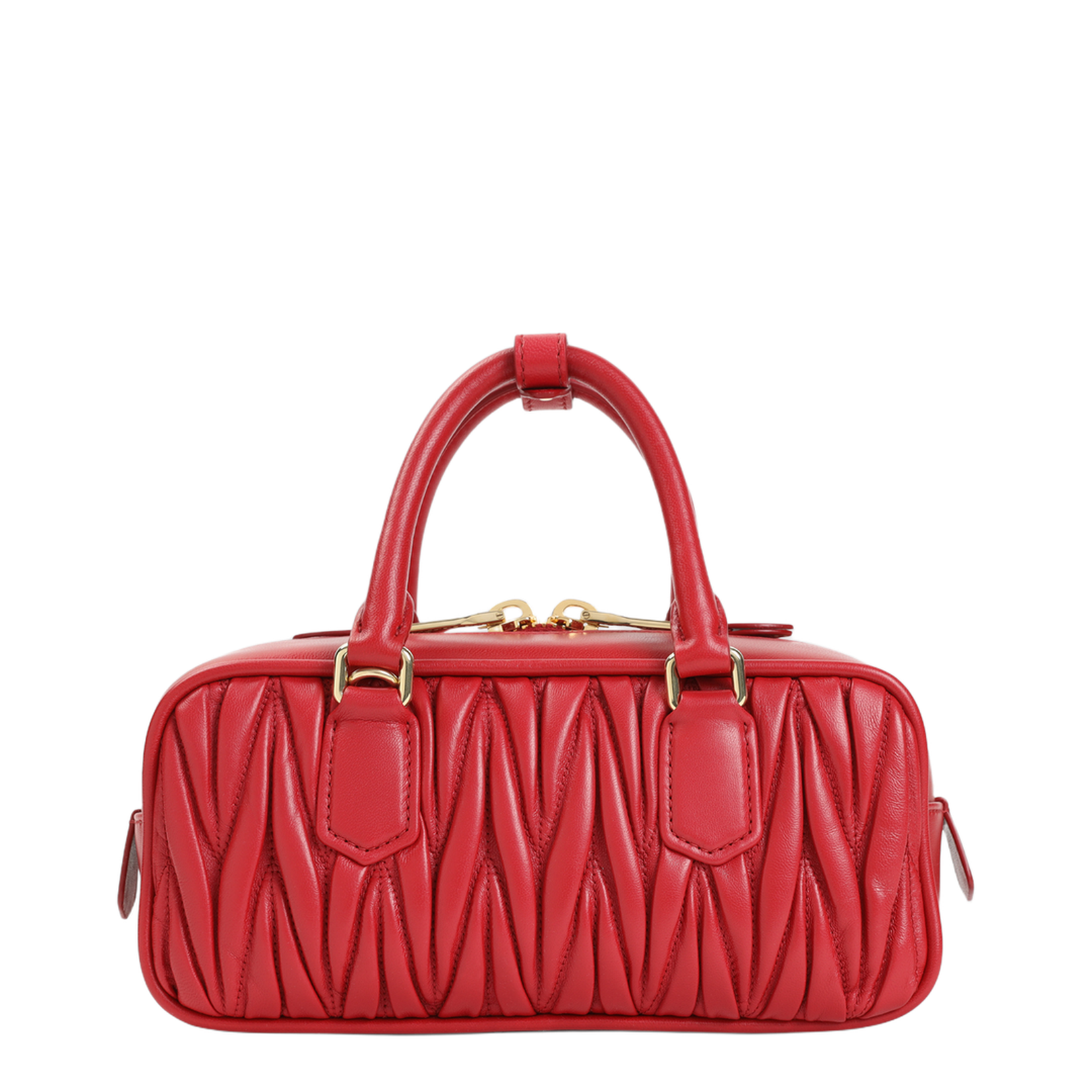 Arcadie Matelassé Handbag Leather Red - Image 4