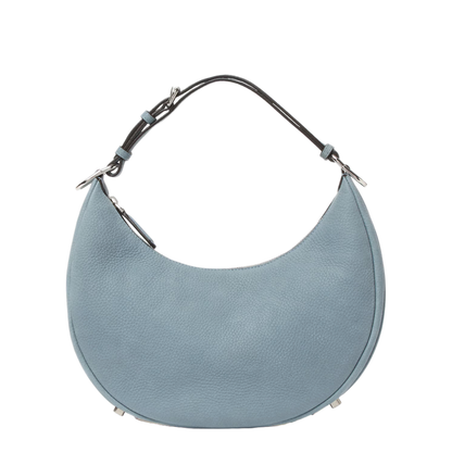 Fendigraphy Small Cuoio Romano Leather Shoulder Bag - Mercury Blue - Image 1