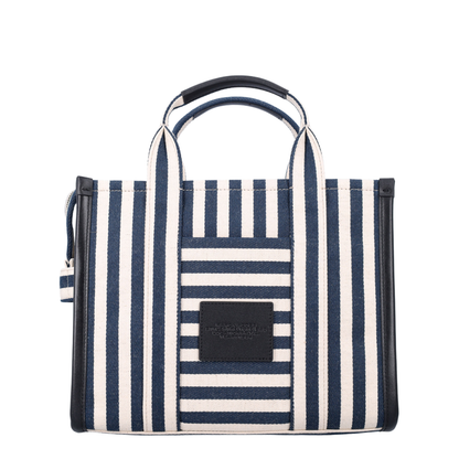 The Stripe Canvas Medium Canvas Tote Bag - Blue Sea Multi - Image 3