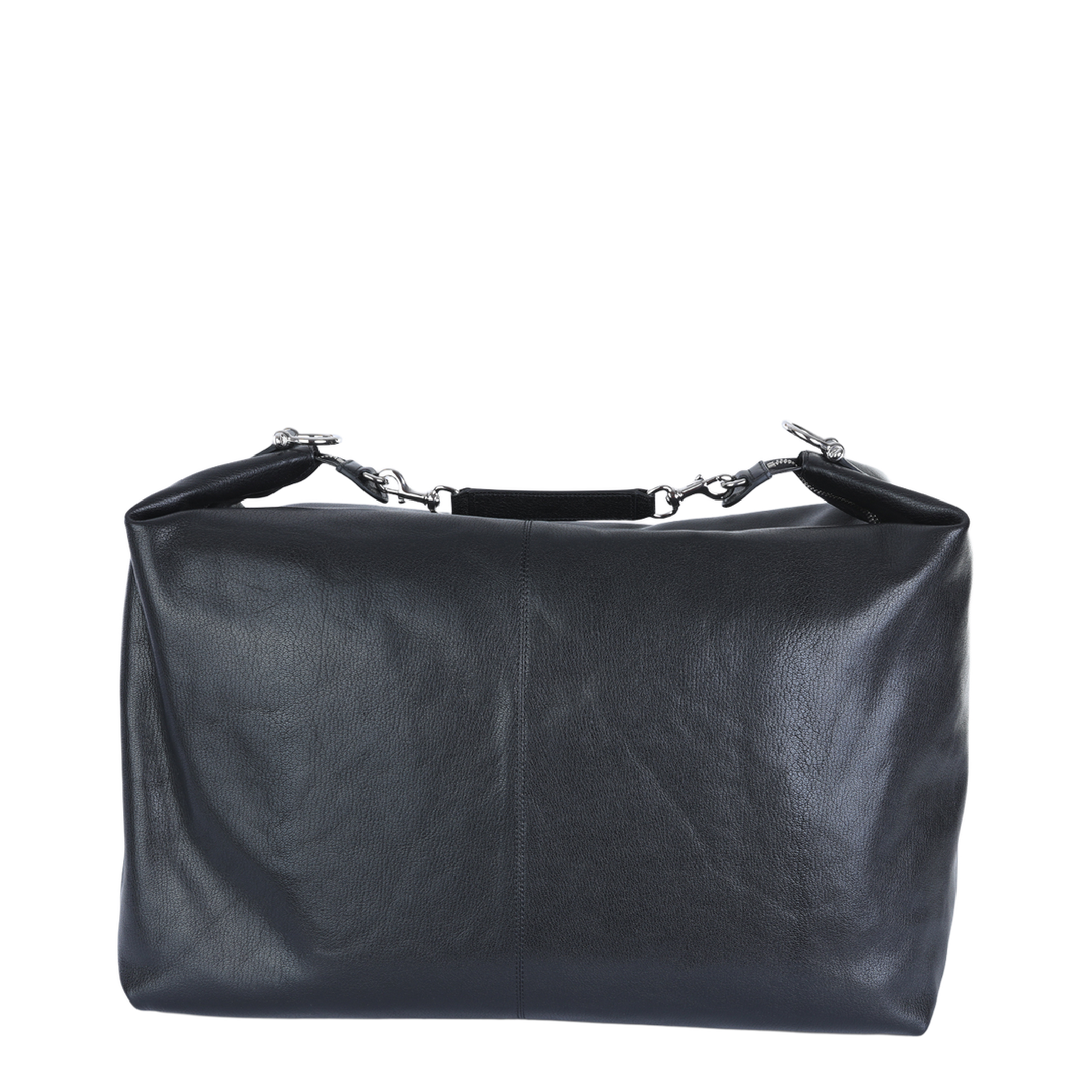 Brera Large Soft Grainy Leather Crossbody Bag - Black - Image 4