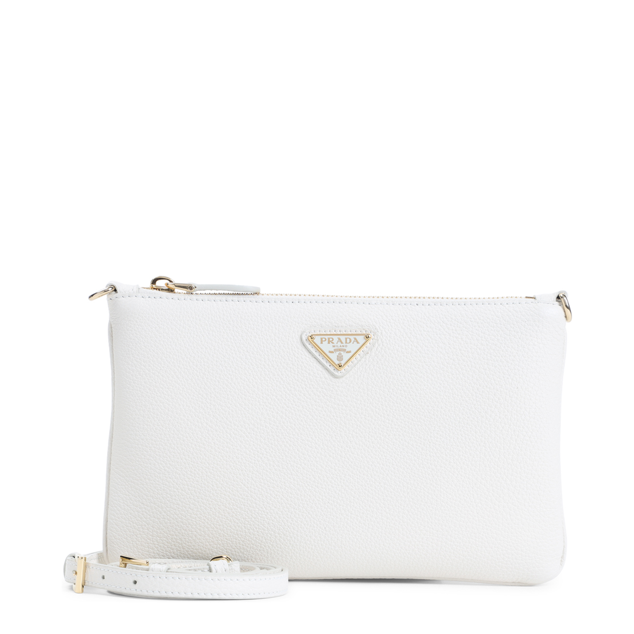 White Leather Crossbody Bag - Image 4