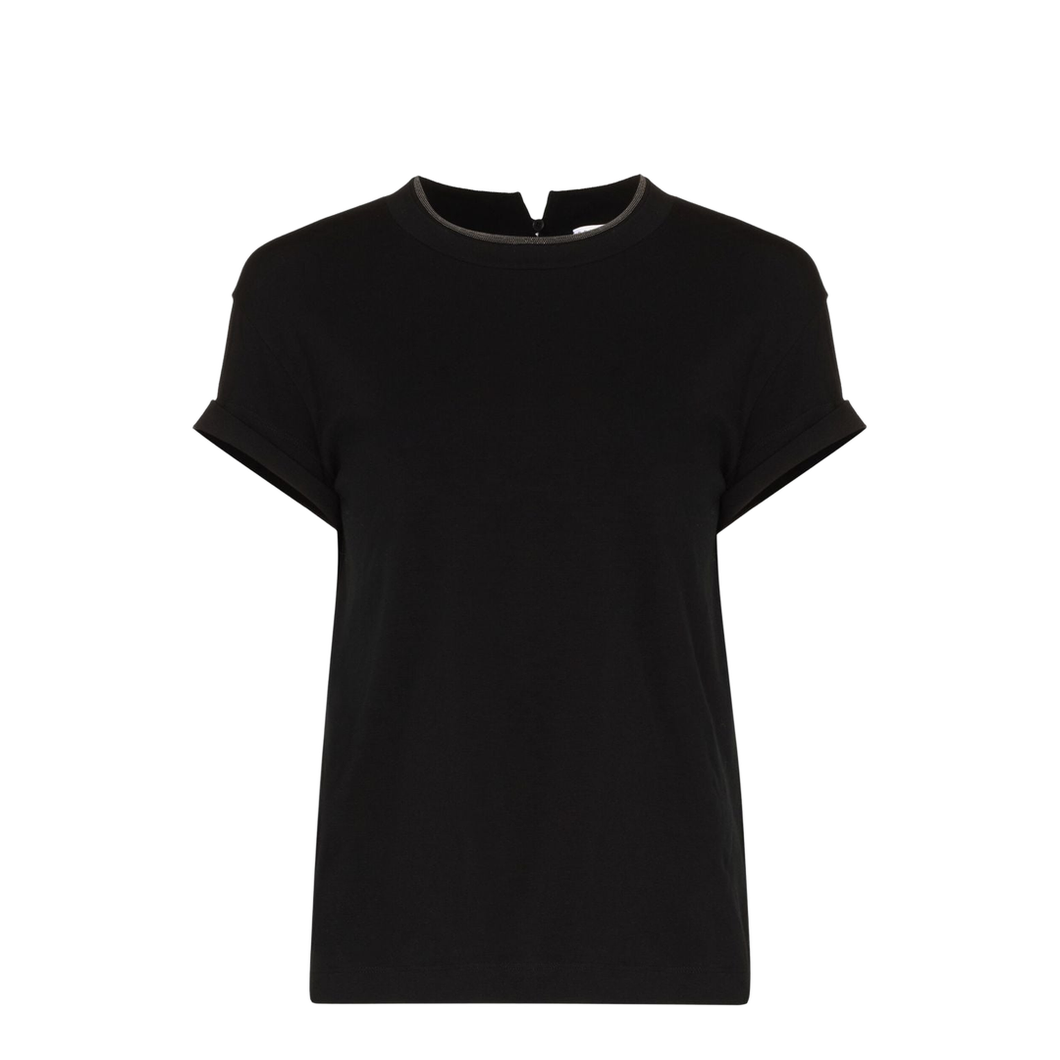 Monili-Detailed Cotton T-Shirt - Image 1