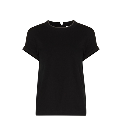 Monili-Detailed Cotton T-Shirt - Image 1