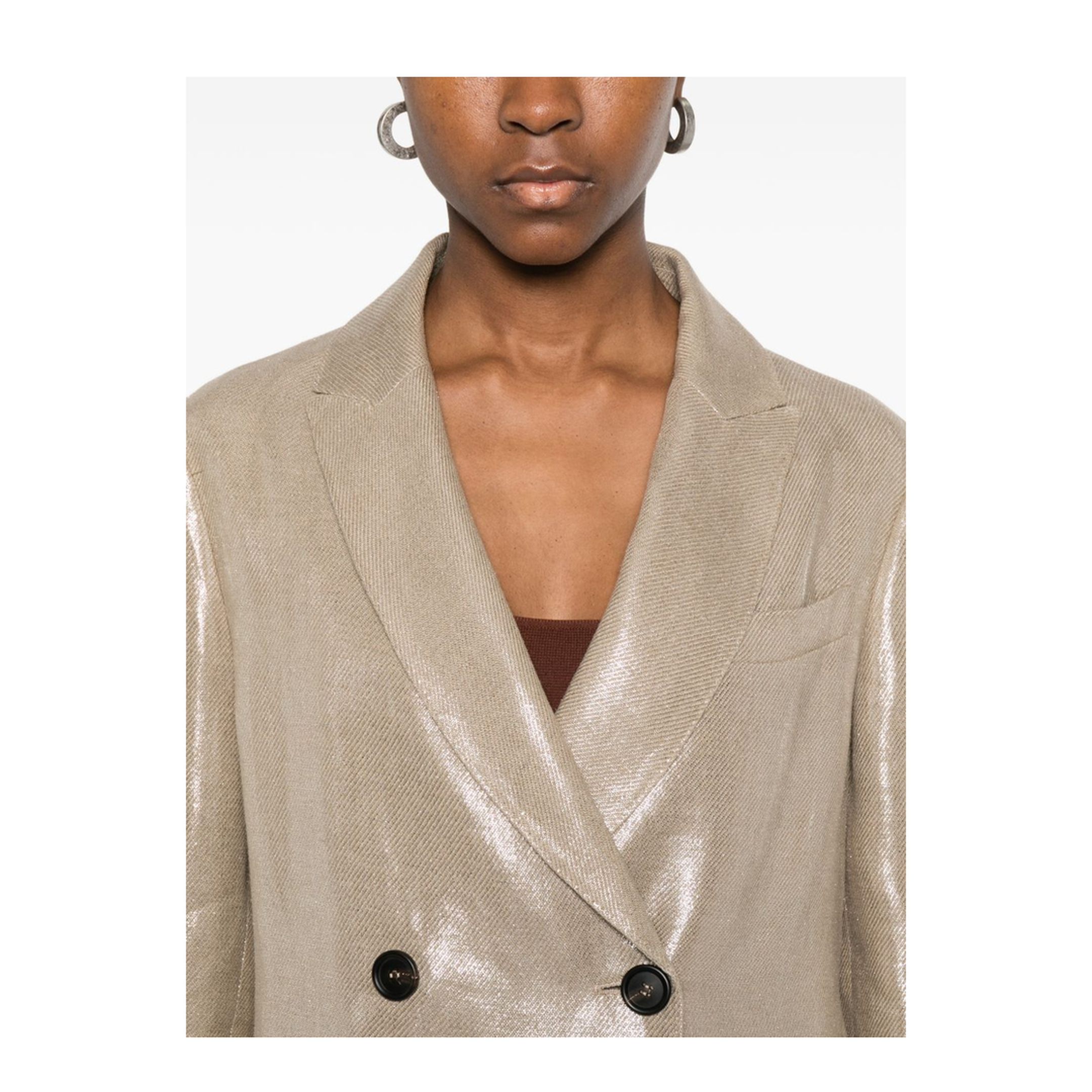 Linen Double-Breasted Jacket - Image 4