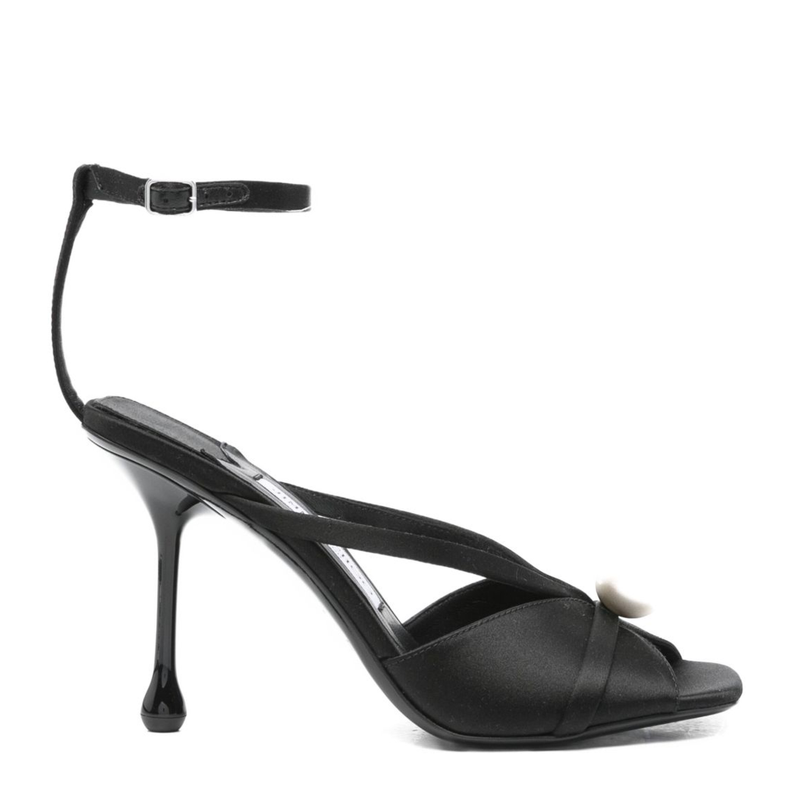 Embellished Satin Sandals - Image 1