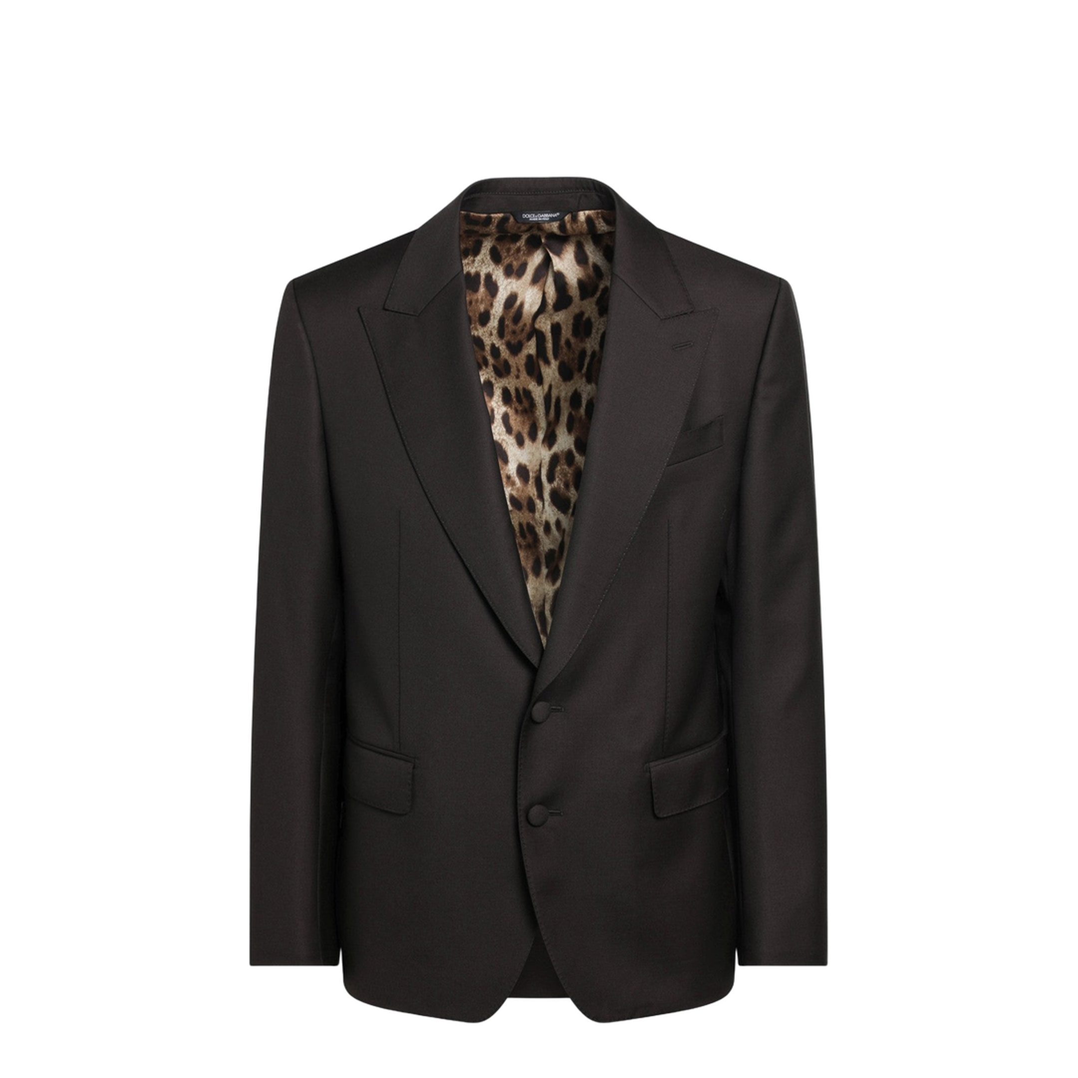 Brown Single-Breasted Wool Jacket - Image 1