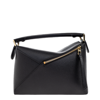 Puzzle Small Handbag Leather Black - Image 3
