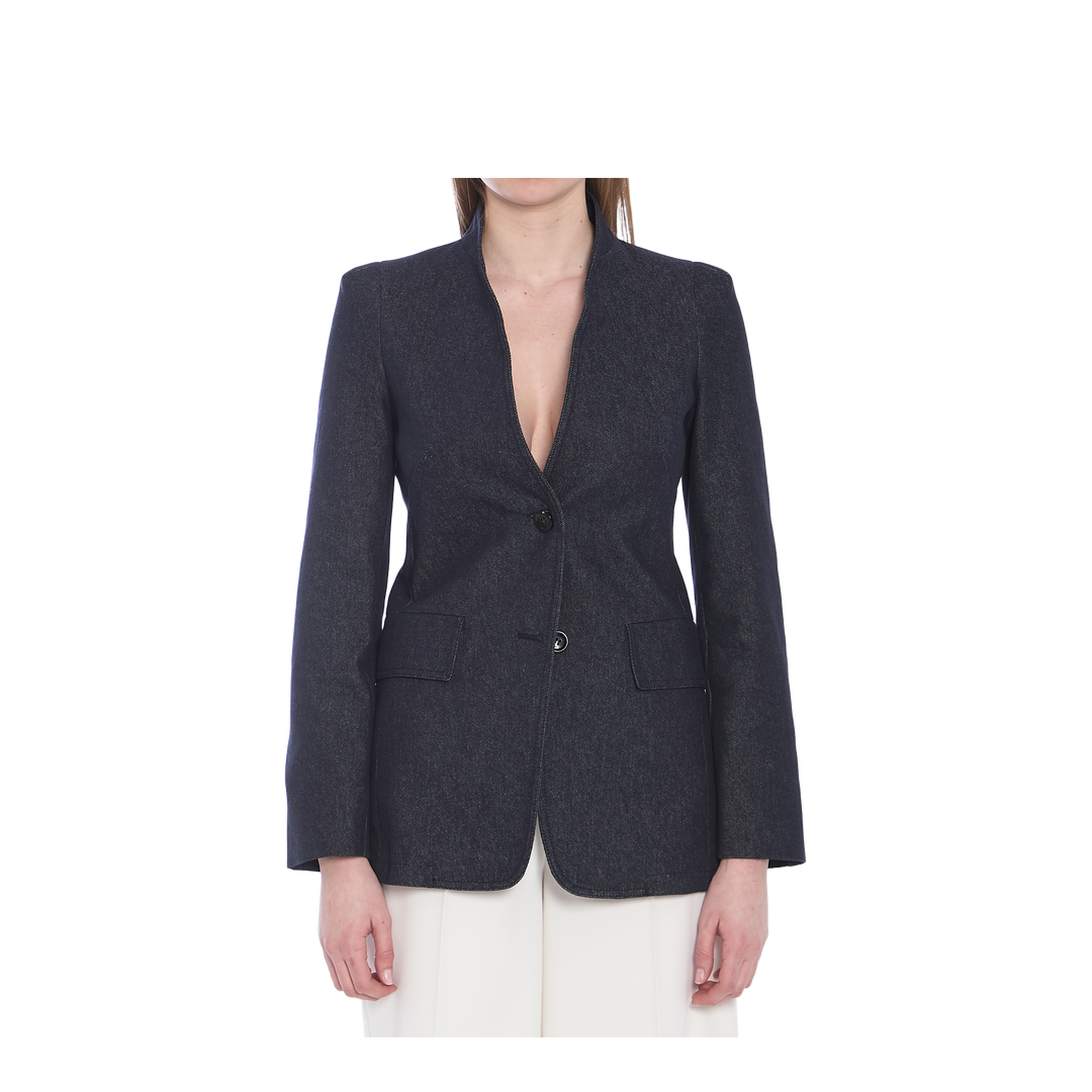 Slim-fit single-breasted blazer - Image 1