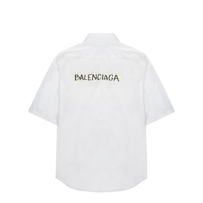 White Poplin Oversize Shirt - Image 2