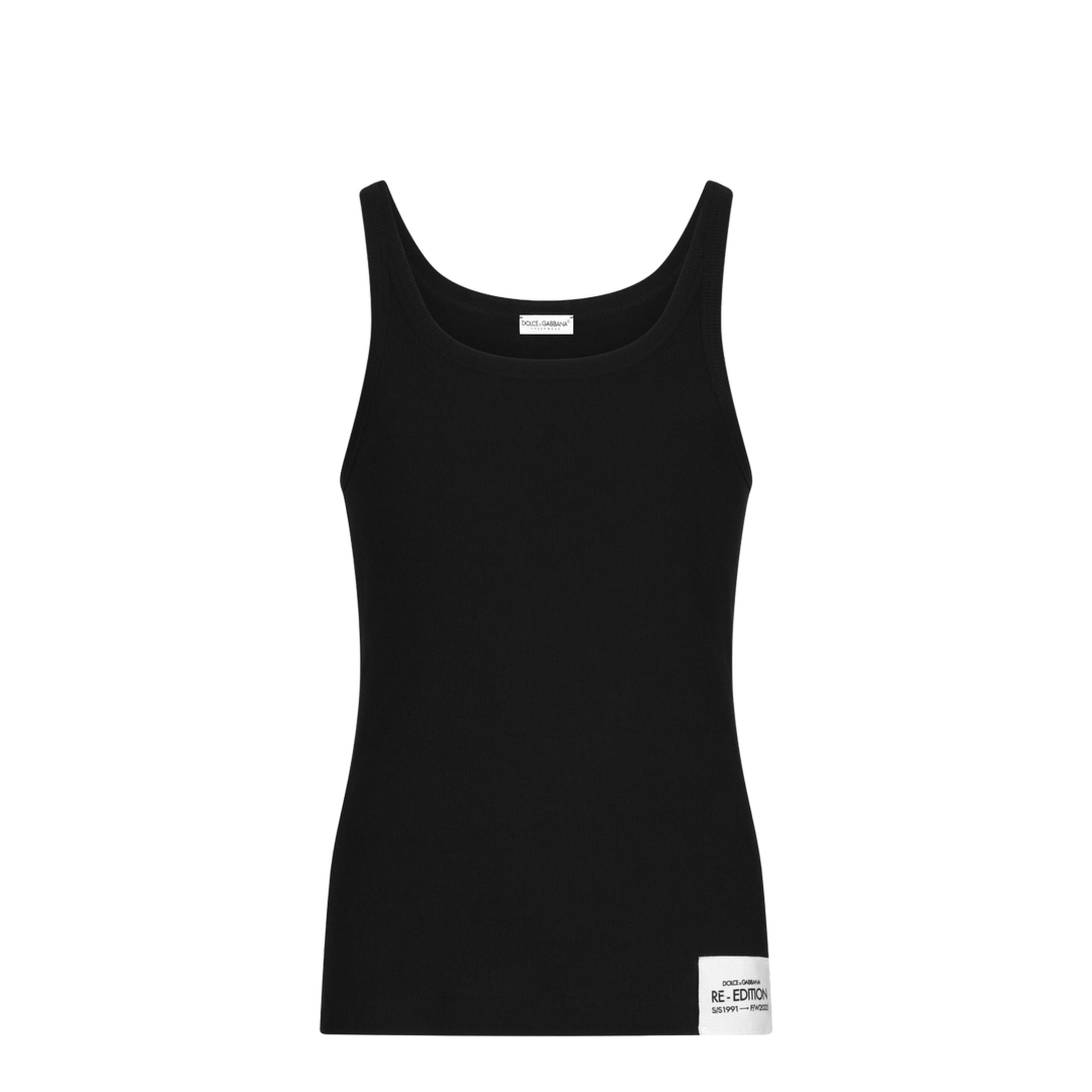 Logo-Patch Cotton Tank Top - Image 1