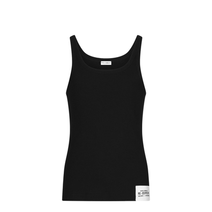 Logo-Patch Cotton Tank Top - Image 1