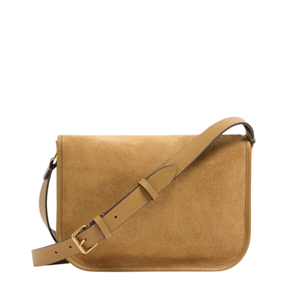 Antibes Suede Shoulder Bag - Havana Beige - Image 5