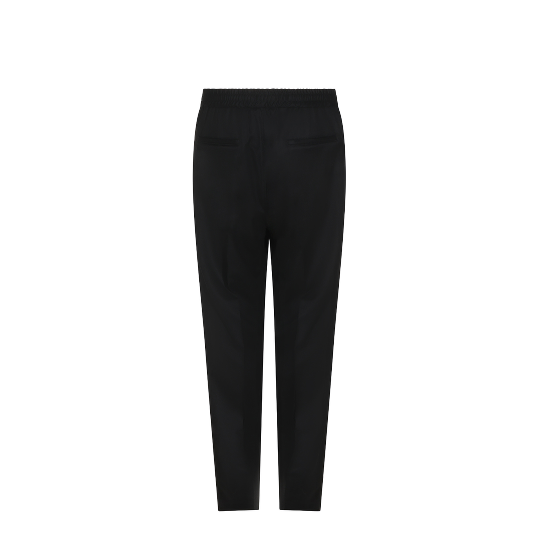 Leisure fit trousers in virgin wool flannel with drawstring and double darts - Image 3