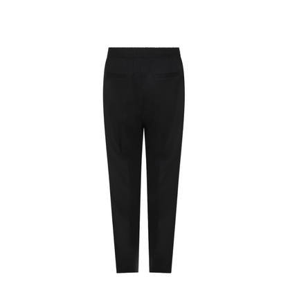 Leisure fit trousers in virgin wool flannel with drawstring and double darts - Image 3