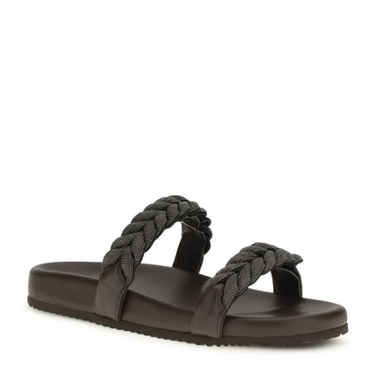 Leather Sandals with Precious Braided Straps - Image 2