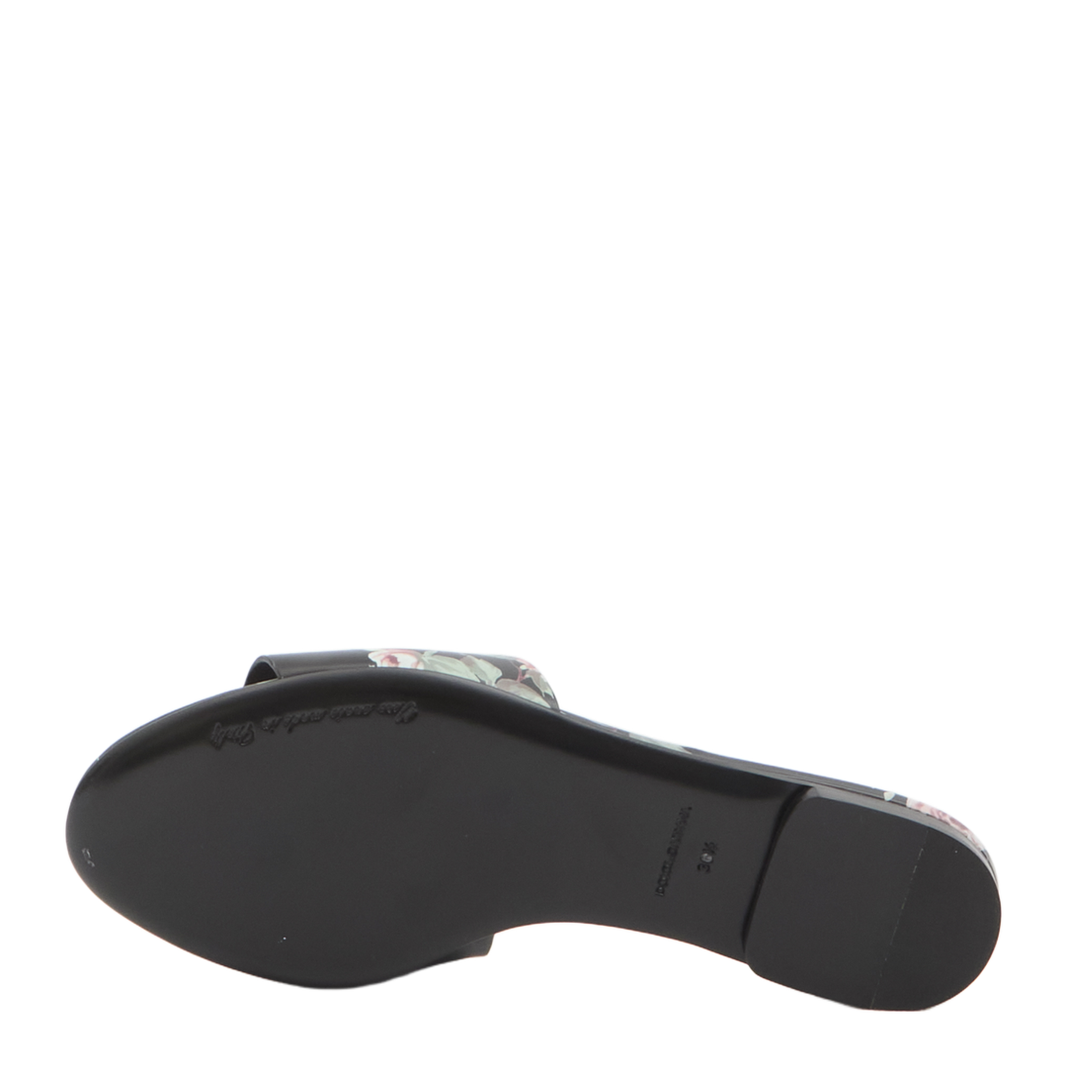 Black Slide Sandals with Cut Out Logo - Image 4