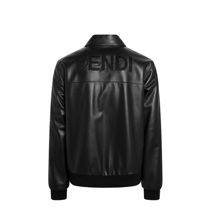 Black Leather Blouson - Image 2