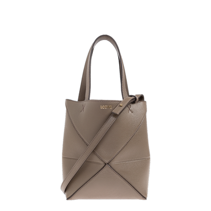 Puzzle Fold Mini Handbag Taupe - Image 1