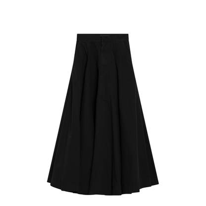 Godet Maxi Skirt in Black - Image 1