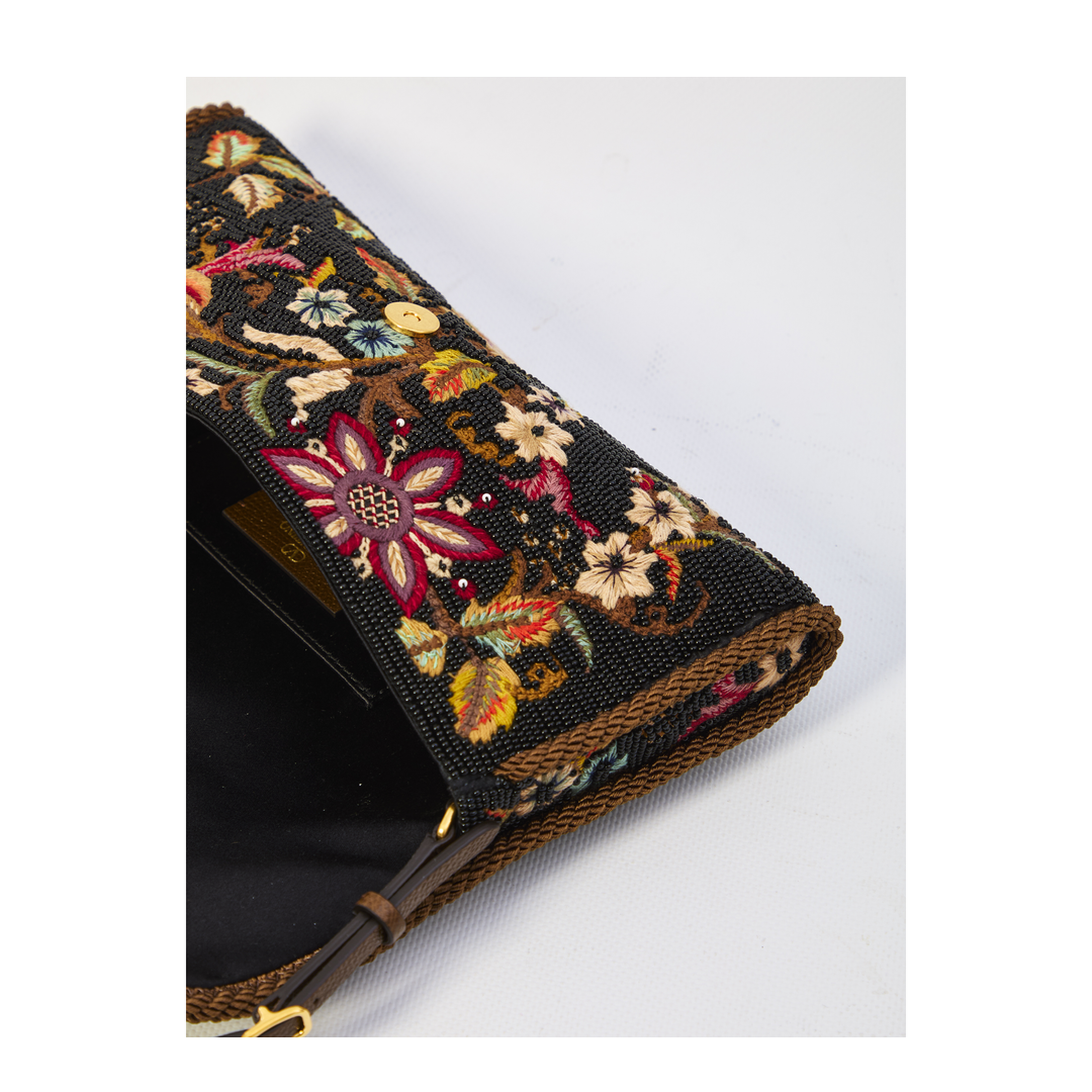 Embellished Fabric VLogo Signature Shoulder Bag - Image 4