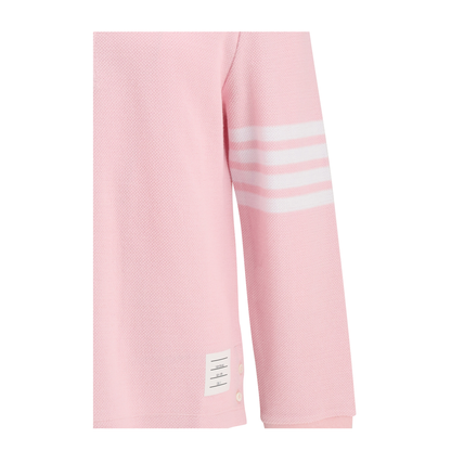 Textured Piqu 4 Bar Long Sleeve Polo - Image 3