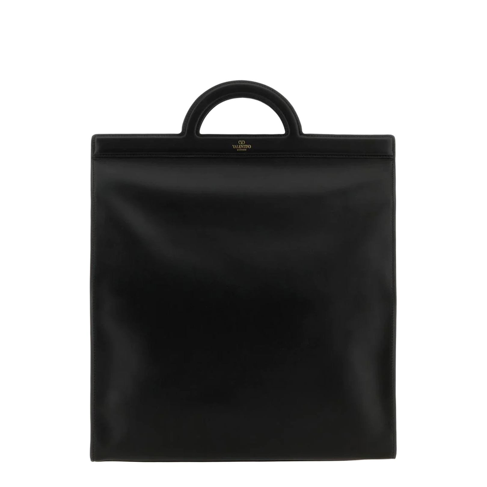 Leather Handbag with Frontal Logo Print - Image 1