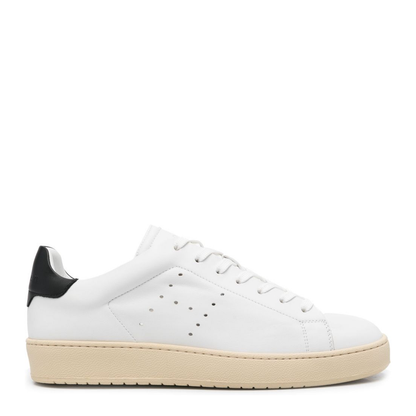 Black and White Leather Sneaker - Image 1