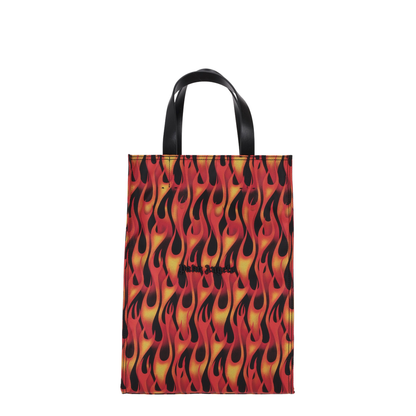 Classic Logo Flames Tote Bag Red-Yellow - Image 1