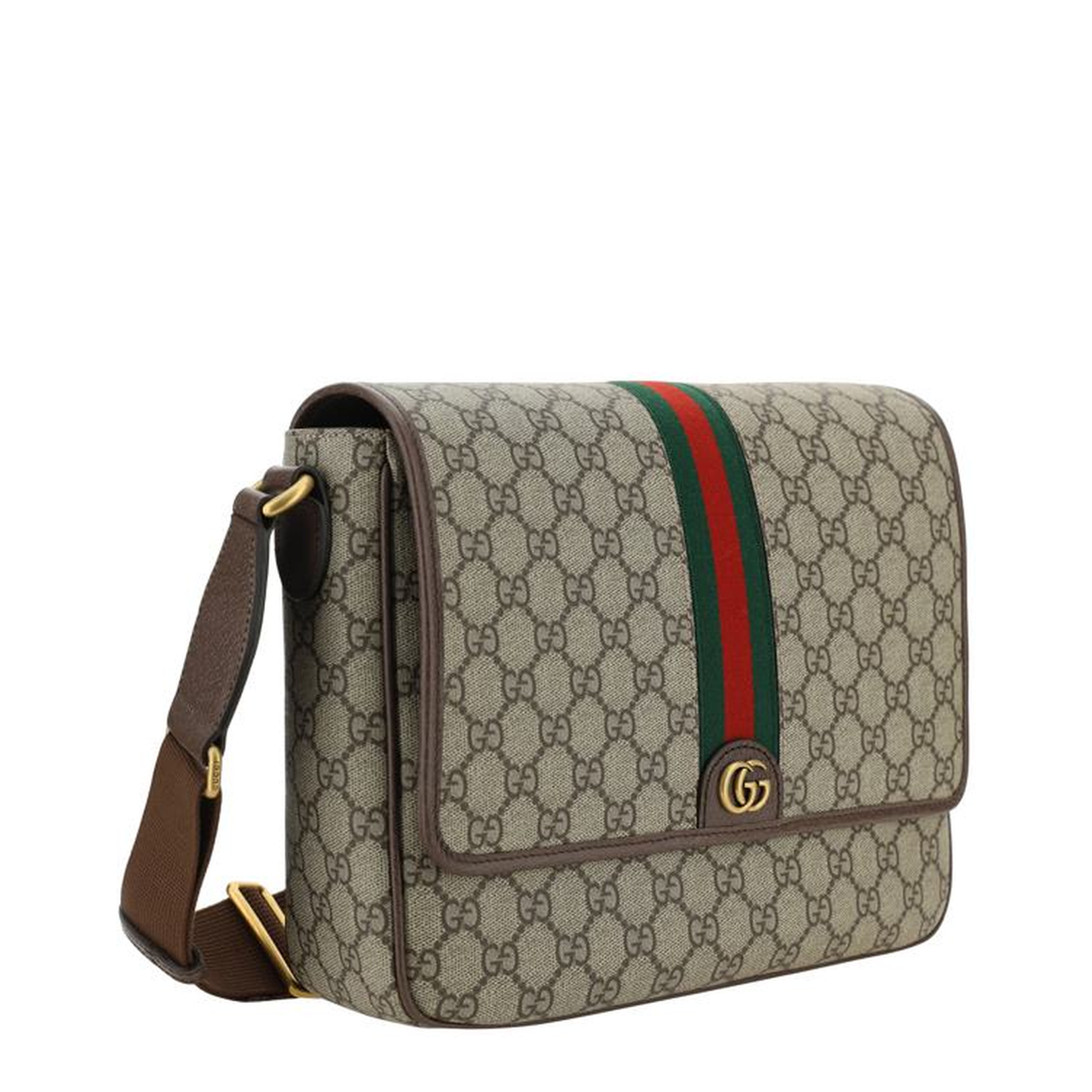 Ophidia Medium Canvas Shoulder Bag - Gray - Image 2