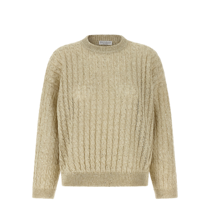 Women's Knitted Sweater Beige - Image 1