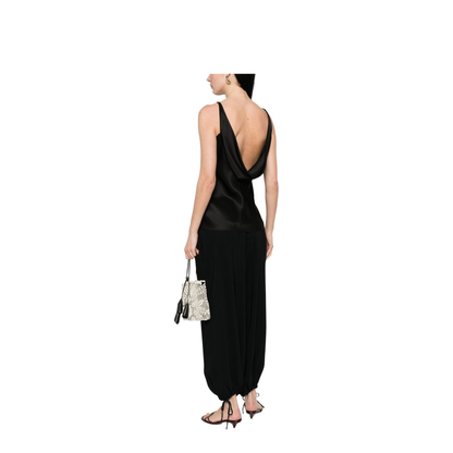 Women's Silk Top Black - Image 4
