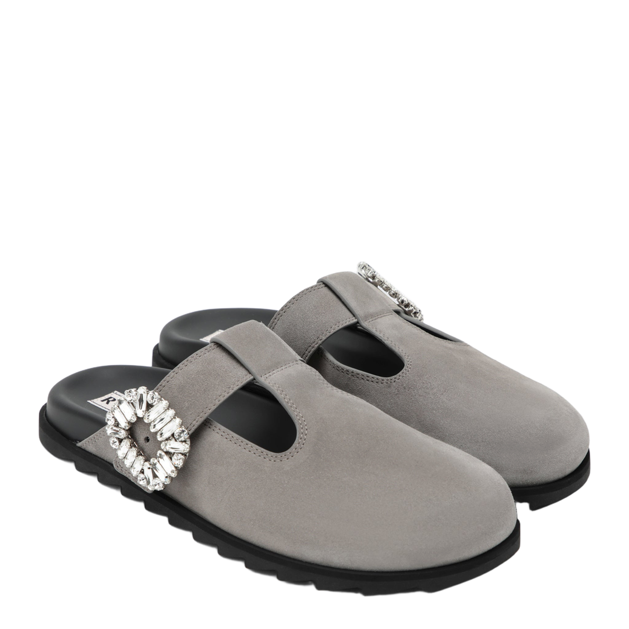 Slidy Viv Mules in Suede Clay-Coloured - Image 2