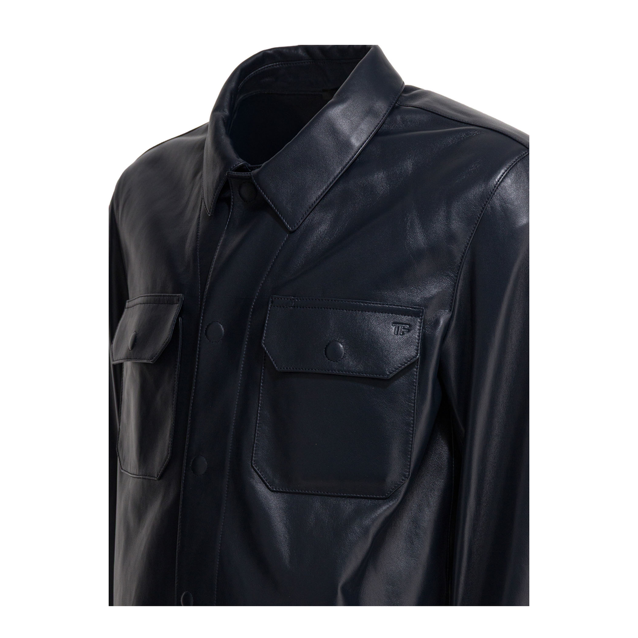 Leather Overshirt Jacket - Image 4