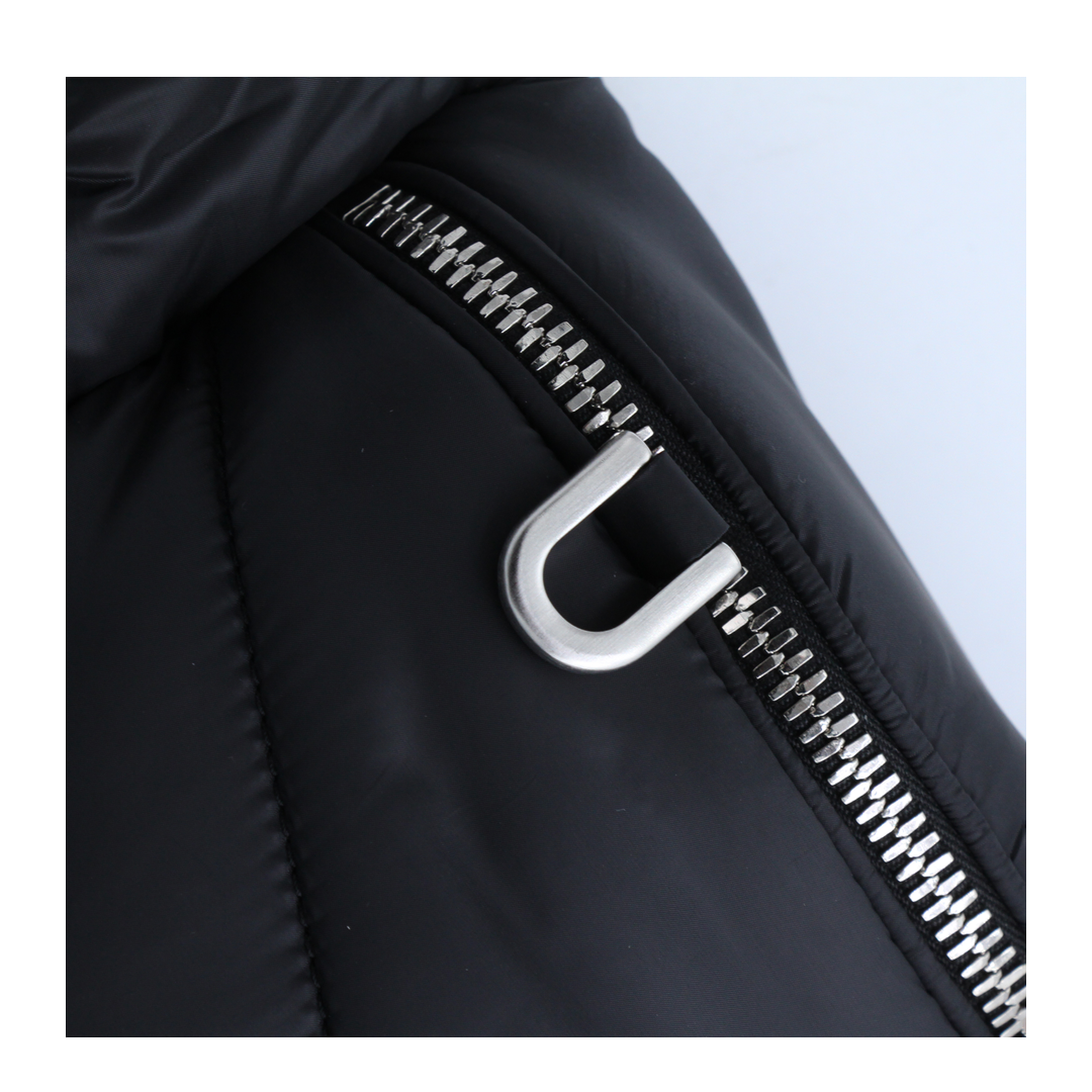 Bumbag Quilted Nylon Belt Bag - Black - Image 6
