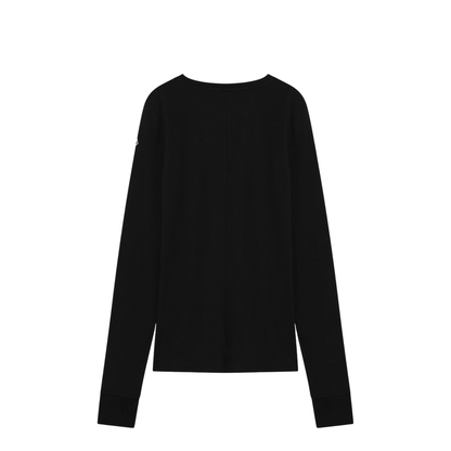 Black Cotton Sweater - Image 2