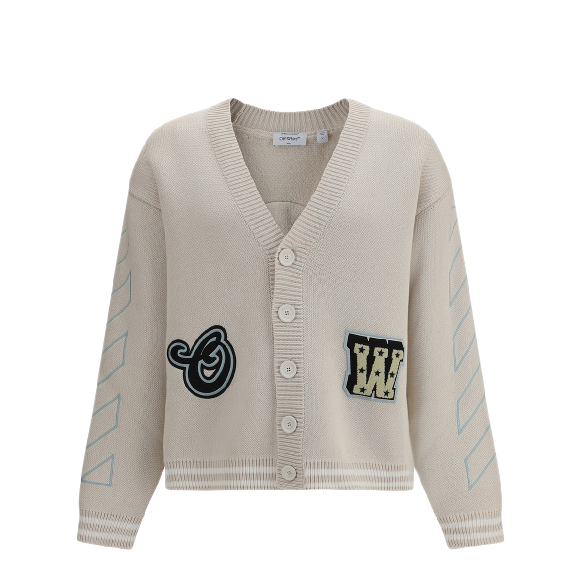 Star Logo Diagonal Varsity Cardigan - Image 1