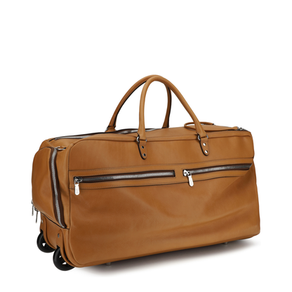 Leather Trolley Travel Bag - Image 3