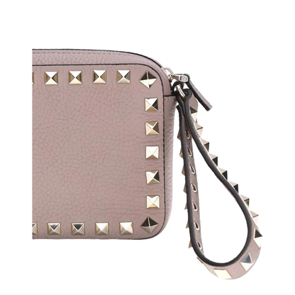 Rockstud Small Clutch Leather Pink - Image 4