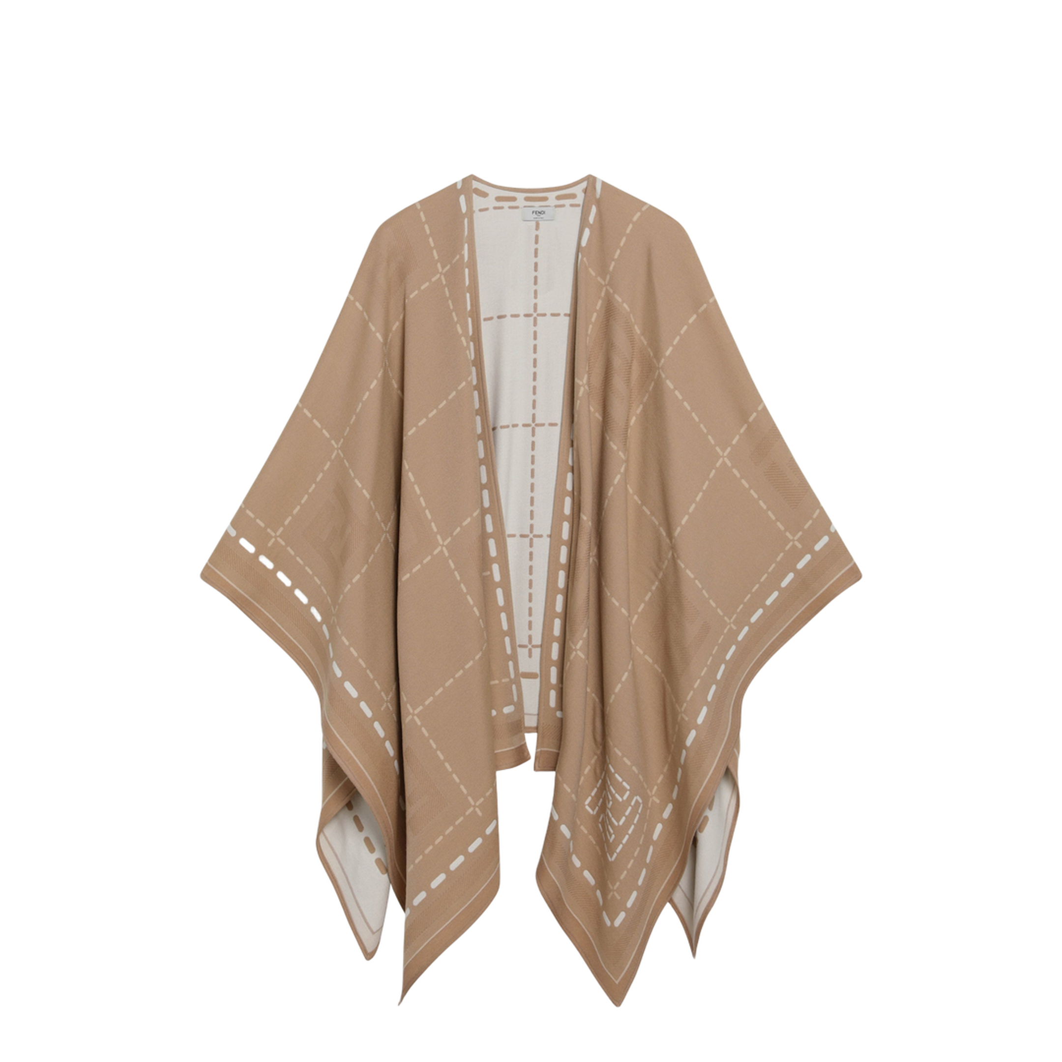 Beige Wool Poncho - Image 1