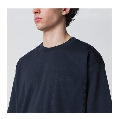 Navy Blue Cotton T-Shirt - Image 2