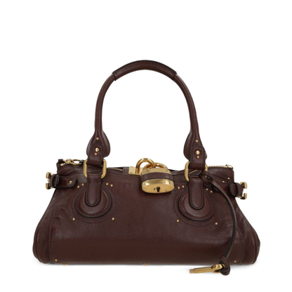 Paddington Buffalo Leather Shoulder Bag - Garnet - Image 1