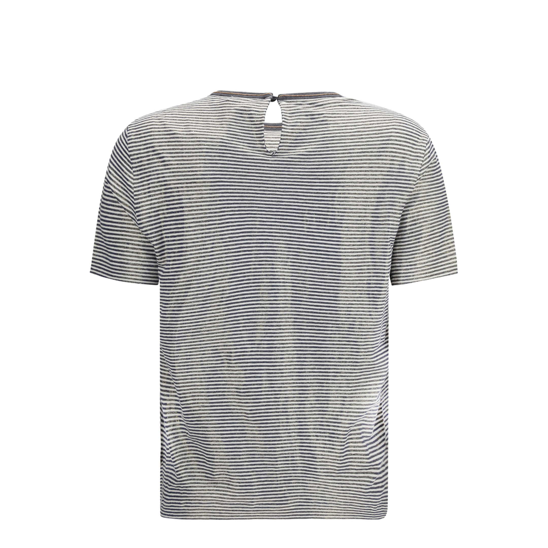 Striped Short-Sleeve Crewneck T-Shirt - Image 2