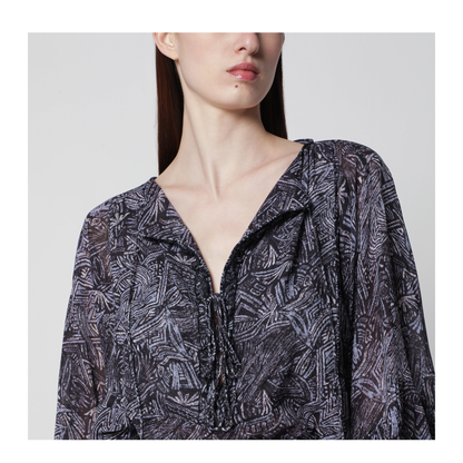 Faded Night Silk Blouse - Image 2