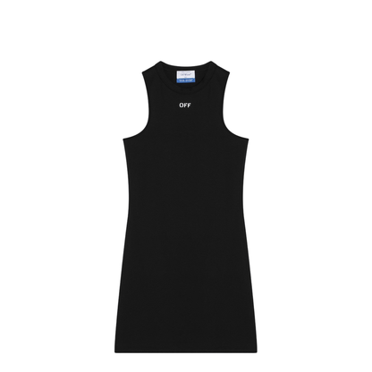 Black Mini Dress with Logo - Image 1