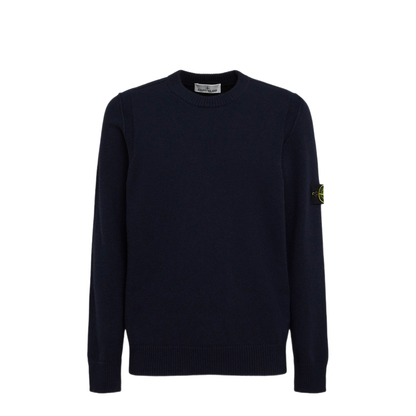 Loose Fit Ribbed Cotton Crewneck Sweater - Image 1