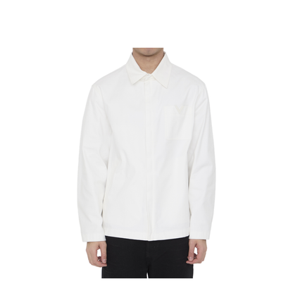 White V Logo Detail Shirt in Cotton Blend - Image 1