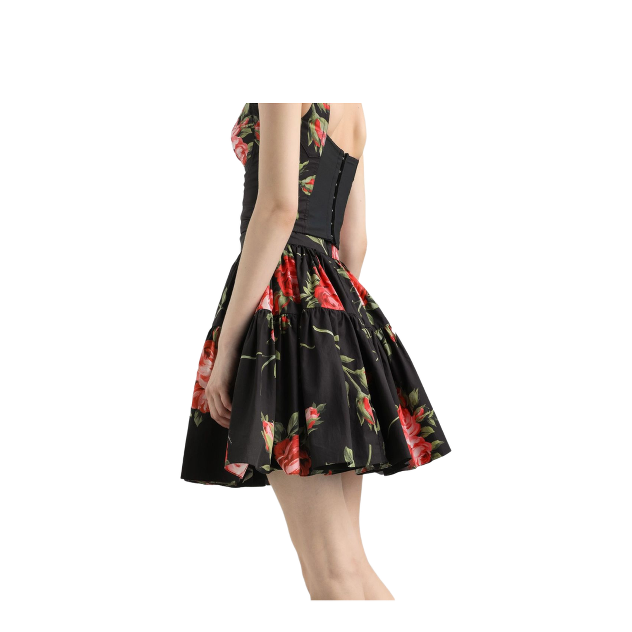 Miniskirt with Bouquet Print - Image 5