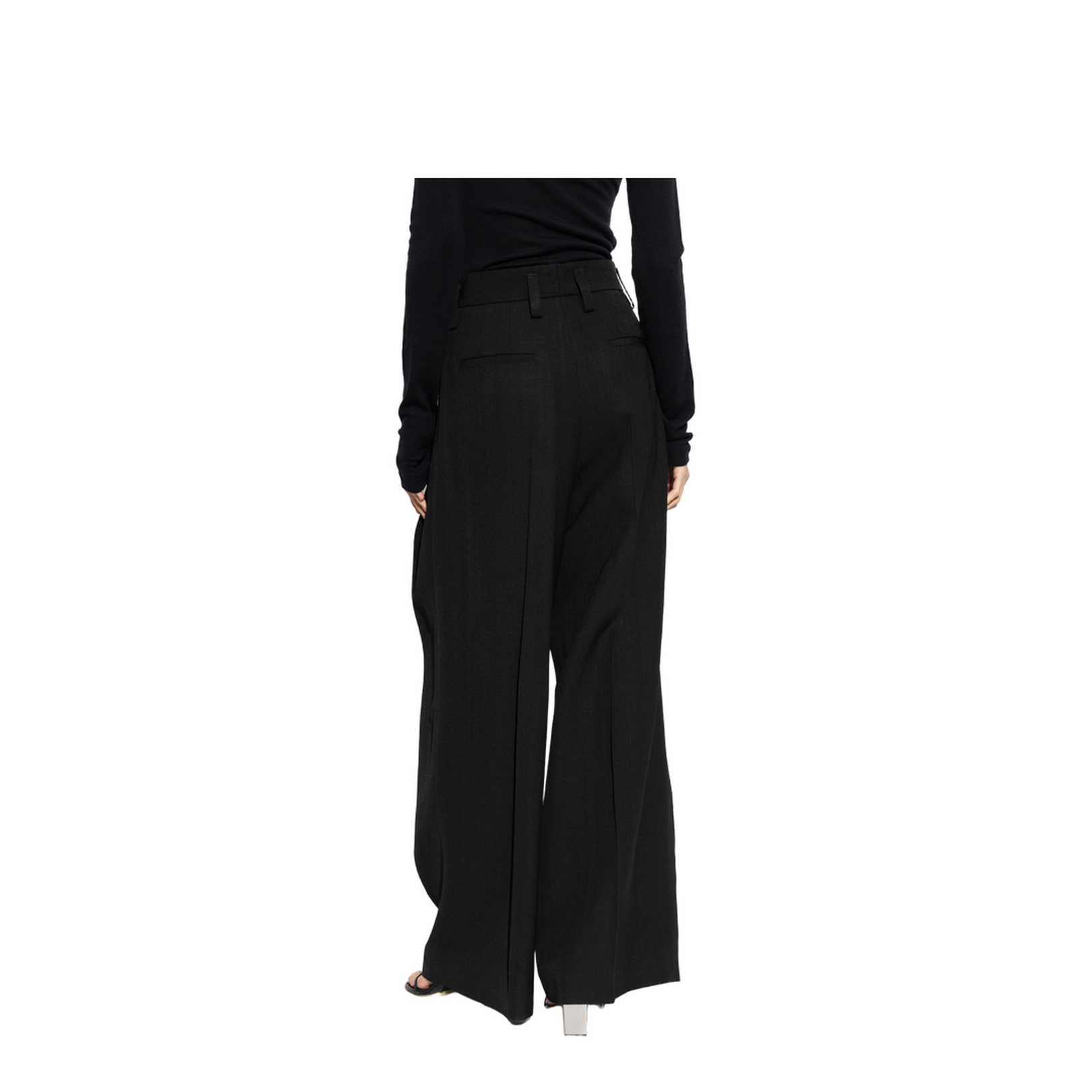 Silk Pleated Pants - Image 4