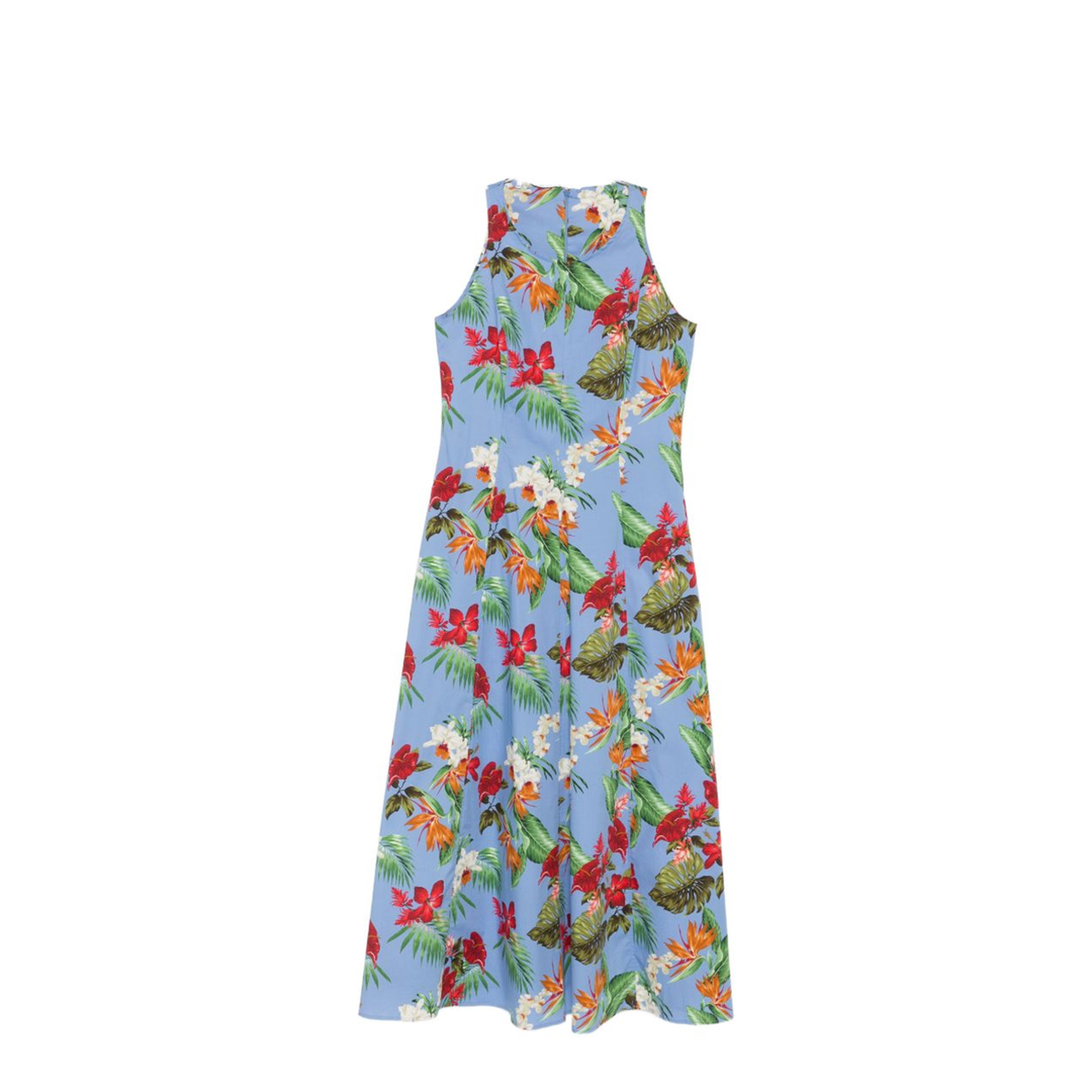 Printed Cotton Midi Dress - Image 1
